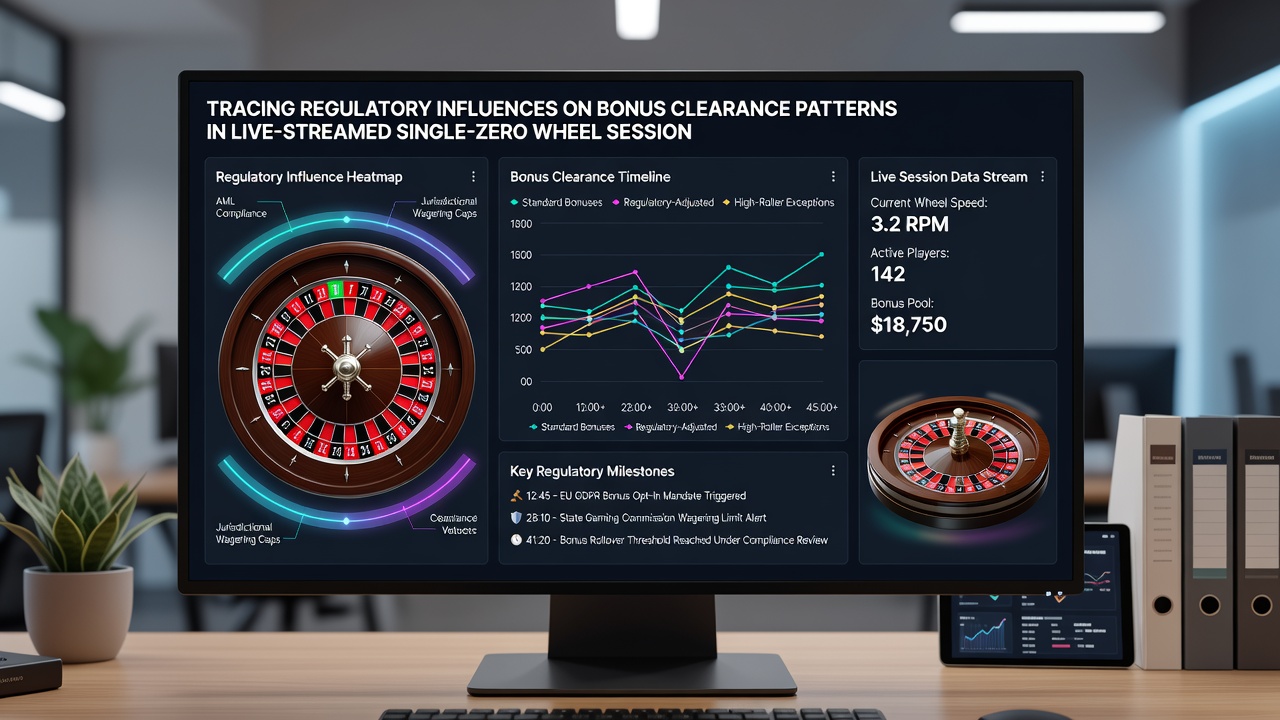 Close-up view of single-zero roulette wheel during a live stream with bonus progress indicators